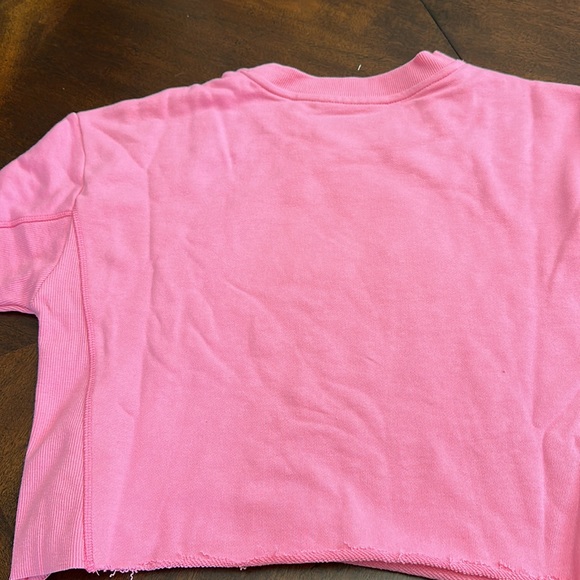 NWT Barbie Forever 21 Pink Cropped Sweatshirt - Picture 8 of 8